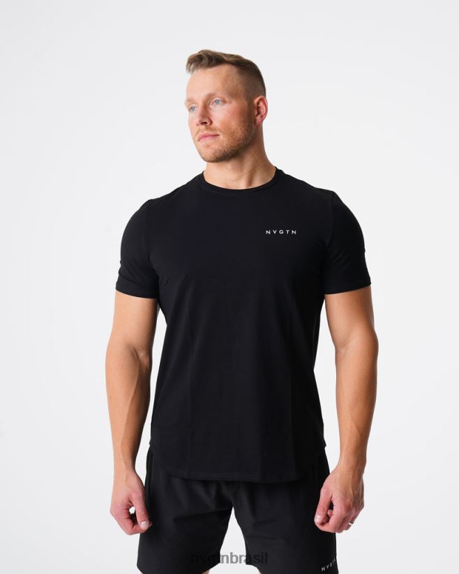 NVGTN topos homens camiseta ajustada por pulso preto NNJ66L767