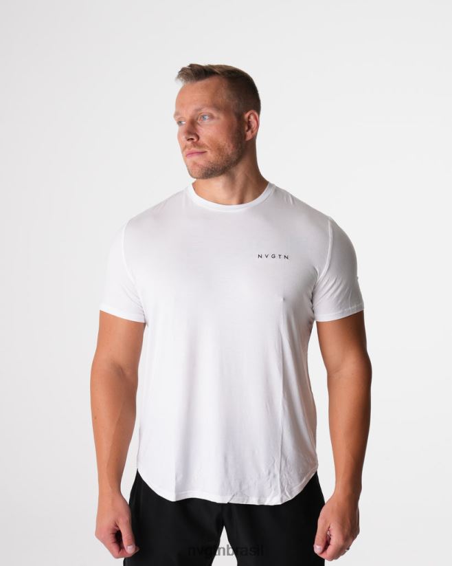 NVGTN topos homens camiseta equipada com tecnologia branco NNJ66L758