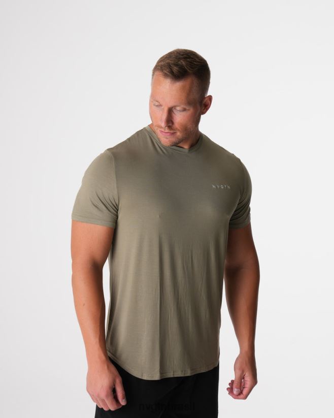 NVGTN topos homens camiseta equipada com tecnologia verde sálvia NNJ66L761