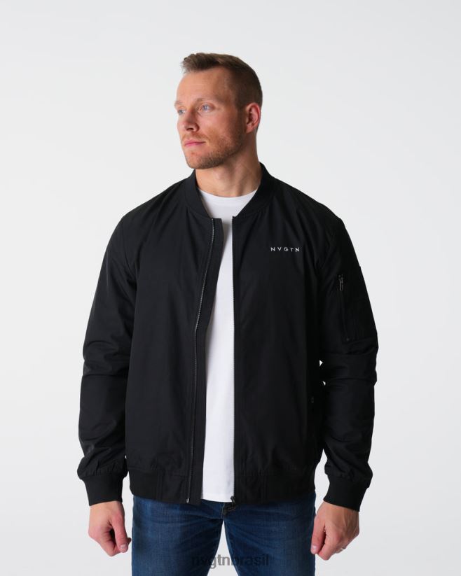 NVGTN topos homens jaqueta bomber preto NNJ66L782