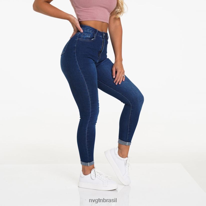 NVGTN estilo de vida mulheres calça jeans navishape lavagem escura NNJ66L743