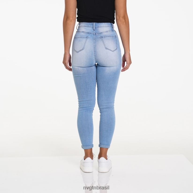 NVGTN estilo de vida mulheres calça jeans rasgada navishape lavagem leve NNJ66L744