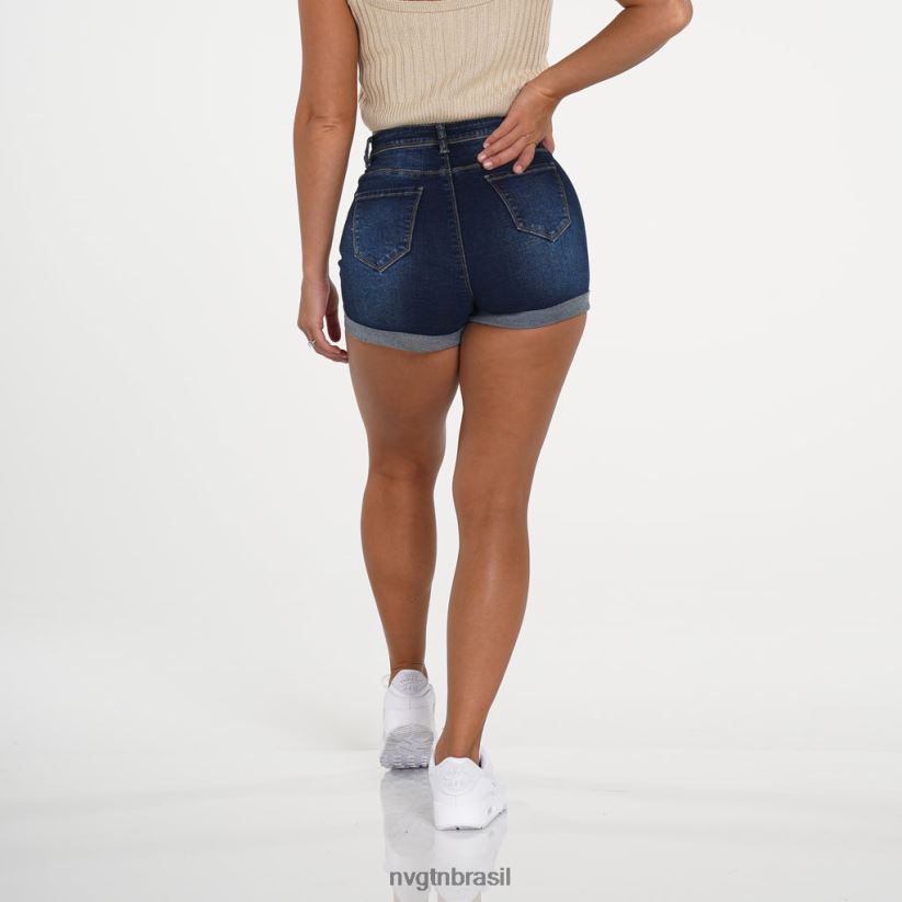 NVGTN estilo de vida mulheres short jeans navishape lavagem escura NNJ66L748