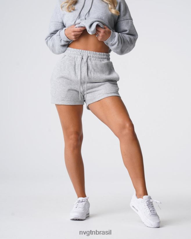 NVGTN estilo de vida mulheres shorts lounge essenciais cinza NNJ66L739