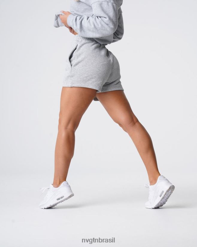 NVGTN estilo de vida mulheres shorts lounge essenciais cinza NNJ66L739