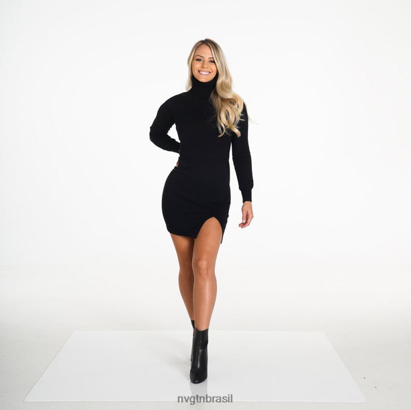 NVGTN estilo de vida mulheres para sempre seu vestido suéter preto NNJ66L732