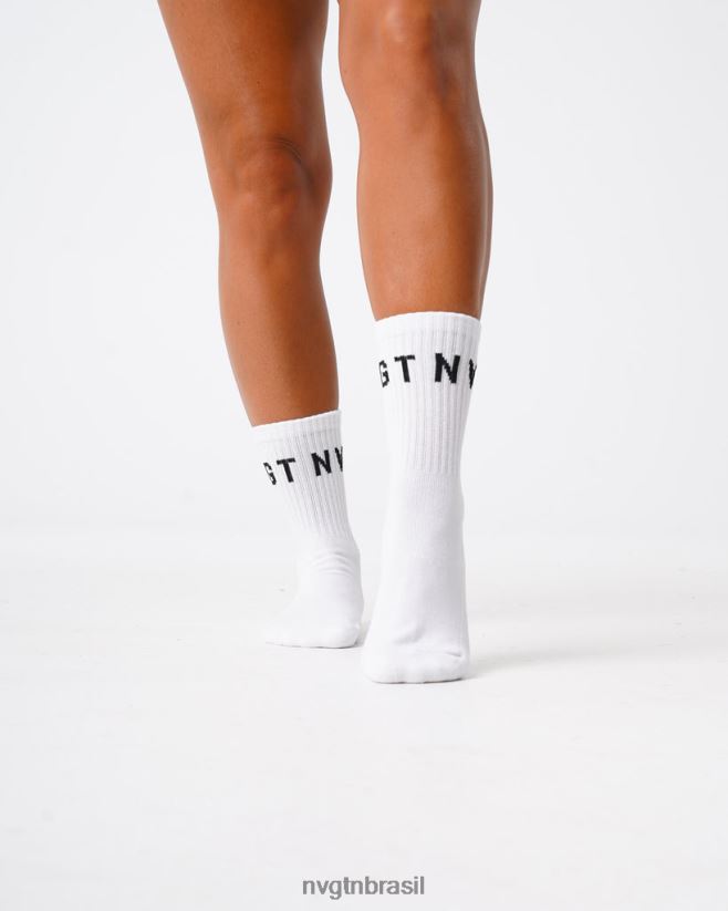 NVGTN fitness mulheres meias de tripulação branco NNJ66L714