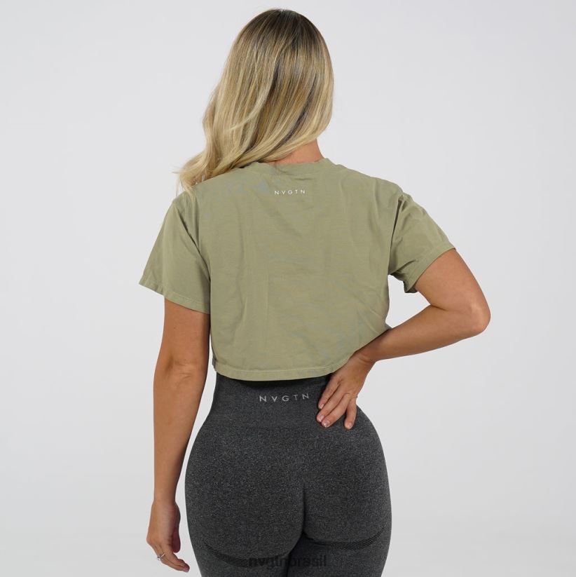 NVGTN fitness mulheres camiseta do dia a dia Exército verde NNJ66L308