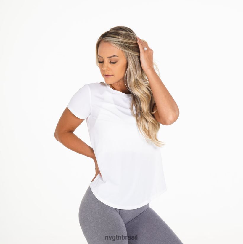NVGTN fitness mulheres camiseta luxuosa branco NNJ66L272