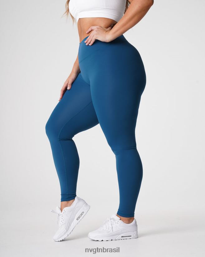 NVGTN fitness mulheres legging assinatura 2.0 azul pacífico NNJ66L650