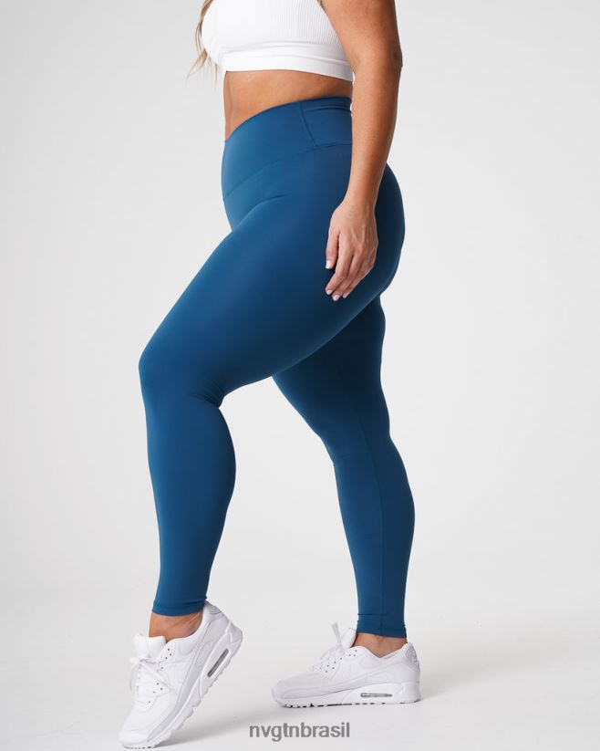 NVGTN fitness mulheres legging assinatura 2.0 azul pacífico NNJ66L650