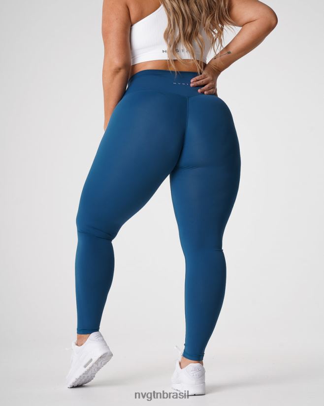 NVGTN fitness mulheres legging assinatura 2.0 azul pacífico NNJ66L650