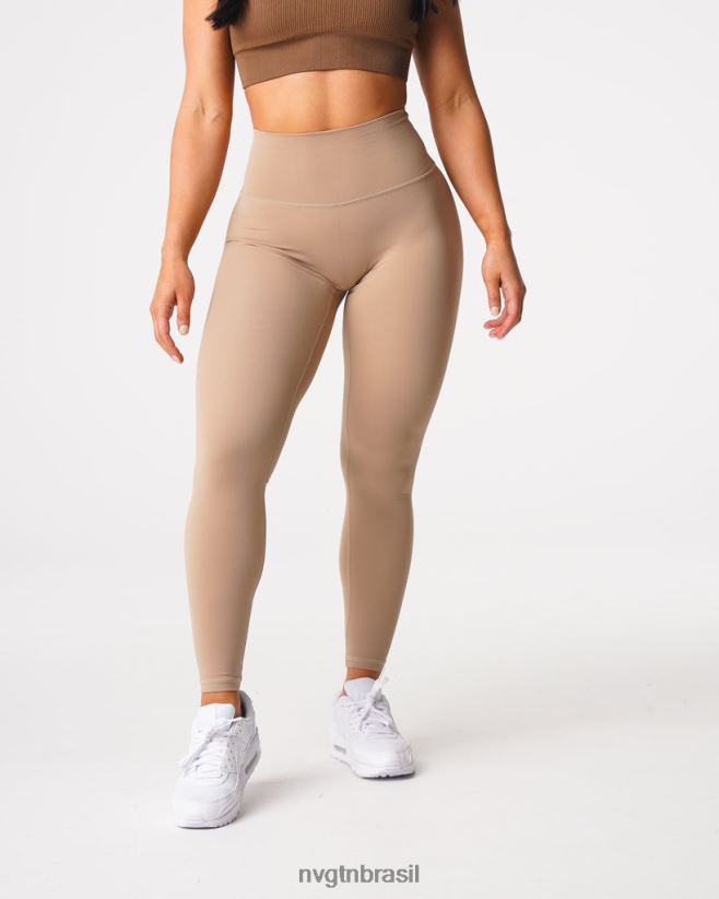 NVGTN fitness mulheres legging assinatura 2.0 café com leite NNJ66L565