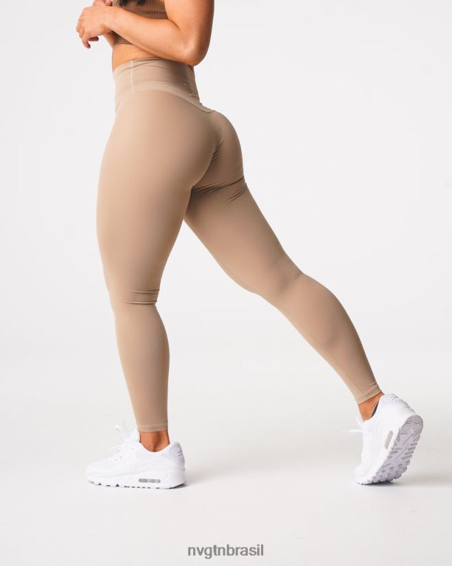 NVGTN fitness mulheres legging assinatura 2.0 café com leite NNJ66L565