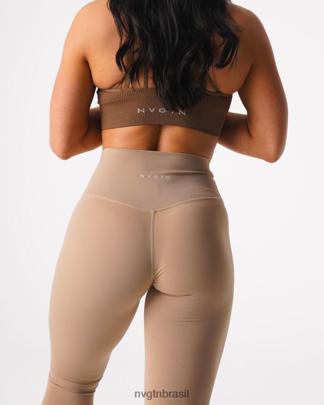 NVGTN fitness mulheres legging assinatura 2.0 café com leite NNJ66L565