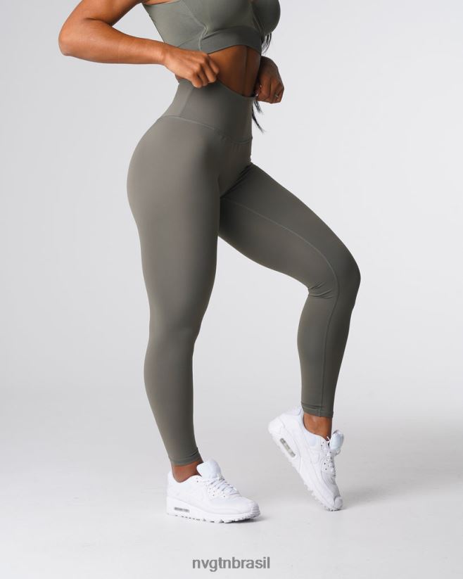 NVGTN fitness mulheres legging assinatura 2.0 verde cáqui NNJ66L567