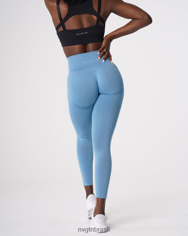 NVGTN fitness mulheres legging sem costura com contorno céu azul NNJ66L519