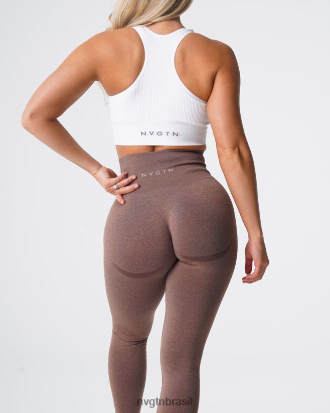 NVGTN fitness mulheres legging sem costura com contorno cacau NNJ66L511