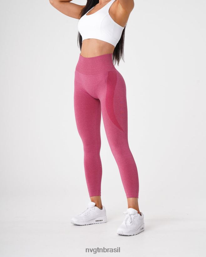 NVGTN fitness mulheres legging sem costura com contorno carmesim NNJ66L518