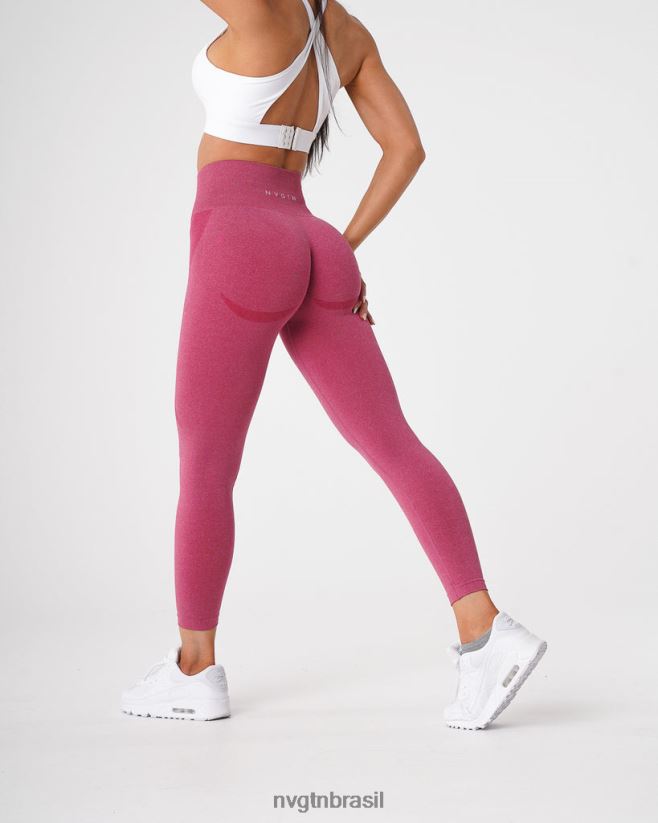 NVGTN fitness mulheres legging sem costura com contorno carmesim NNJ66L518