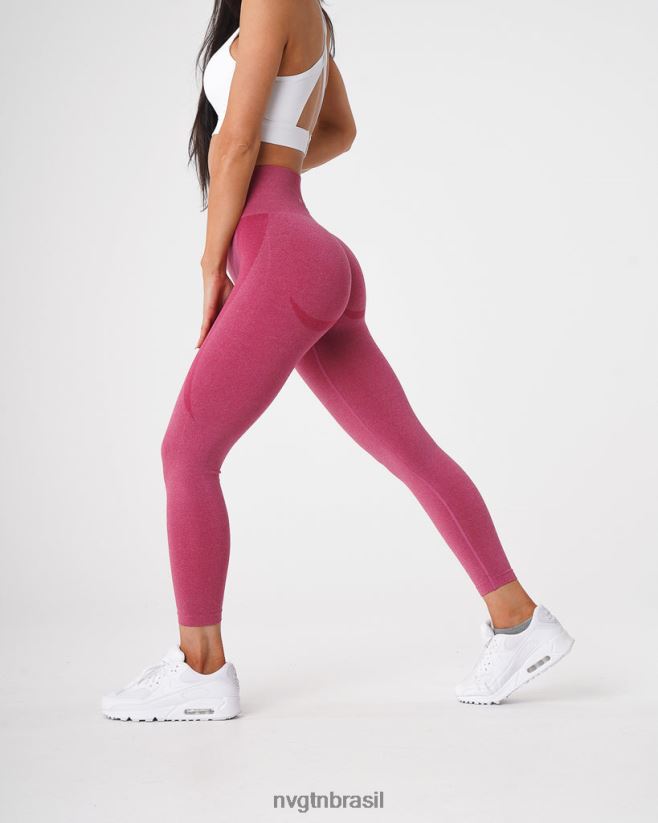 NVGTN fitness mulheres legging sem costura com contorno carmesim NNJ66L518