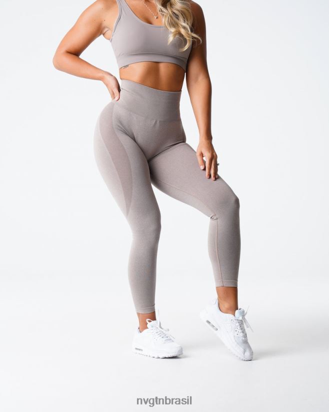NVGTN fitness mulheres legging sem costura com contorno cinza NNJ66L504