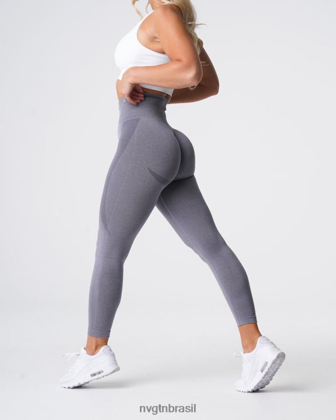 NVGTN fitness mulheres legging sem costura com contorno cinza NNJ66L508