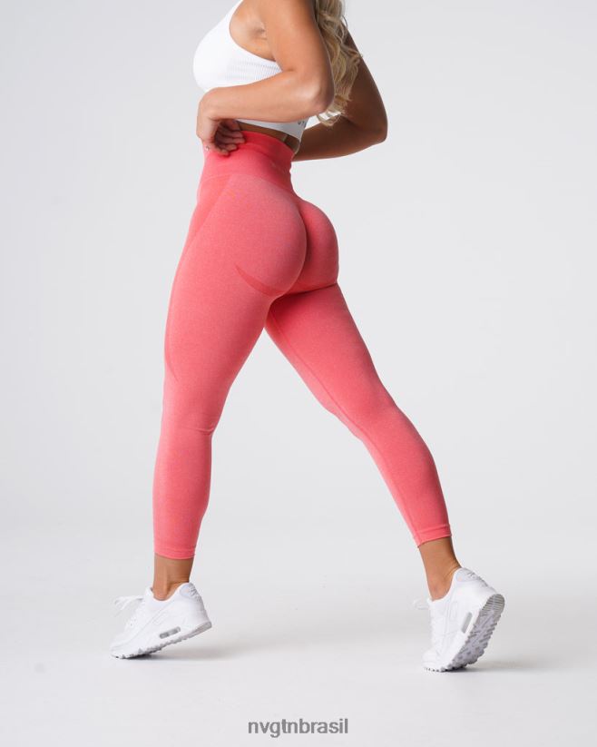 NVGTN fitness mulheres legging sem costura com contorno coral NNJ66L533
