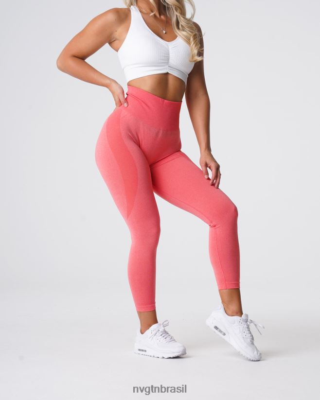 NVGTN fitness mulheres legging sem costura com contorno coral NNJ66L533