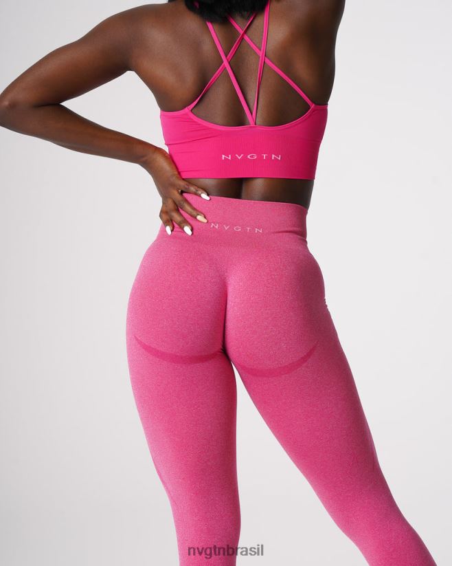 NVGTN fitness mulheres legging sem costura com contorno fúcsia NNJ66L529