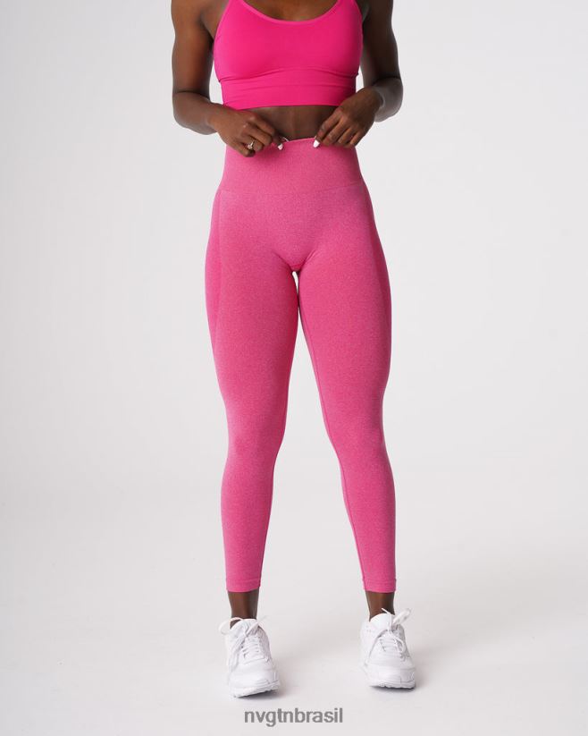 NVGTN fitness mulheres legging sem costura com contorno fúcsia NNJ66L529