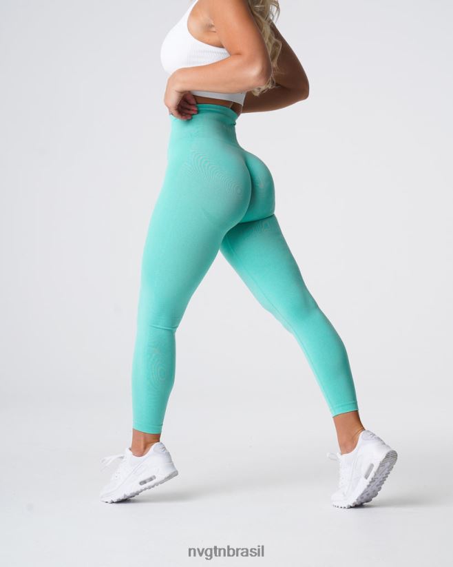 NVGTN fitness mulheres legging sem costura com contorno hortelã NNJ66L531