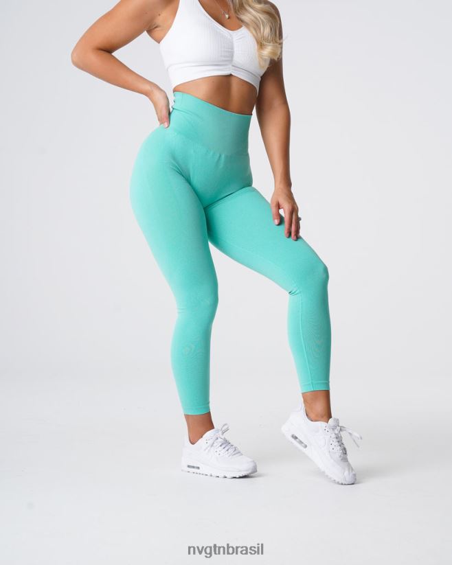 NVGTN fitness mulheres legging sem costura com contorno hortelã NNJ66L531