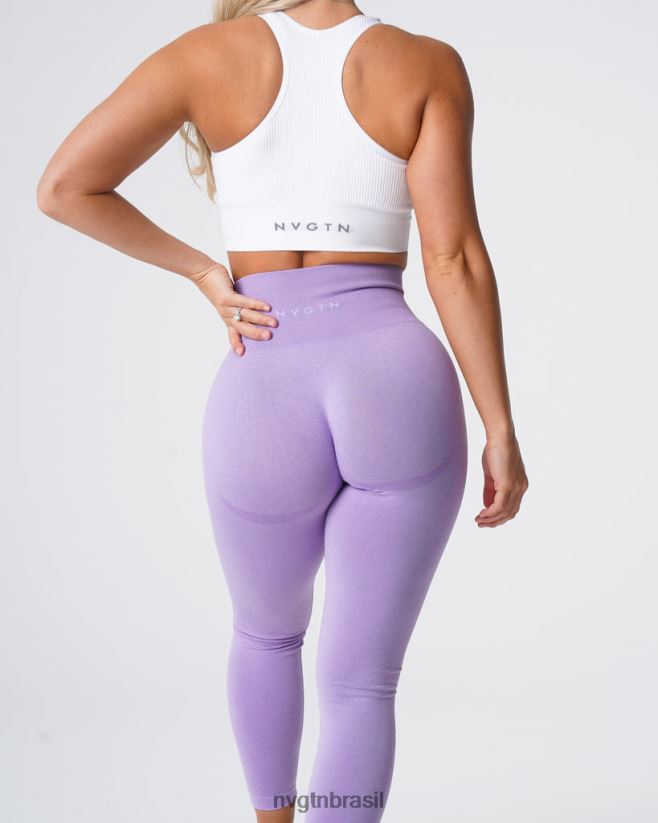 NVGTN fitness mulheres legging sem costura com contorno lilás NNJ66L535