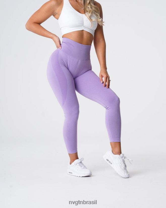 NVGTN fitness mulheres legging sem costura com contorno lilás NNJ66L535