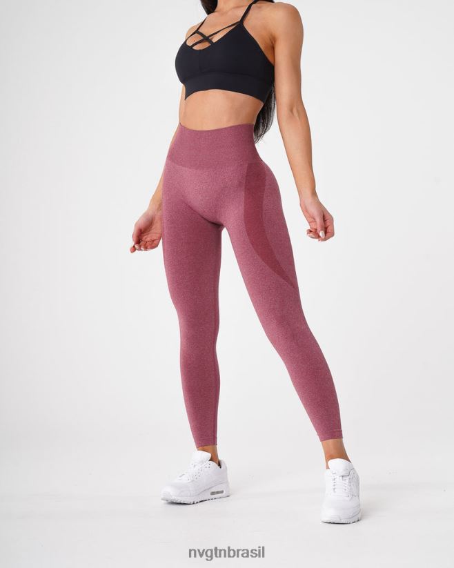 NVGTN fitness mulheres legging sem costura com contorno marrom NNJ66L515