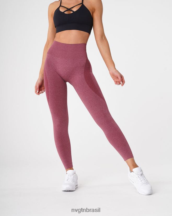 NVGTN fitness mulheres legging sem costura com contorno marrom NNJ66L515