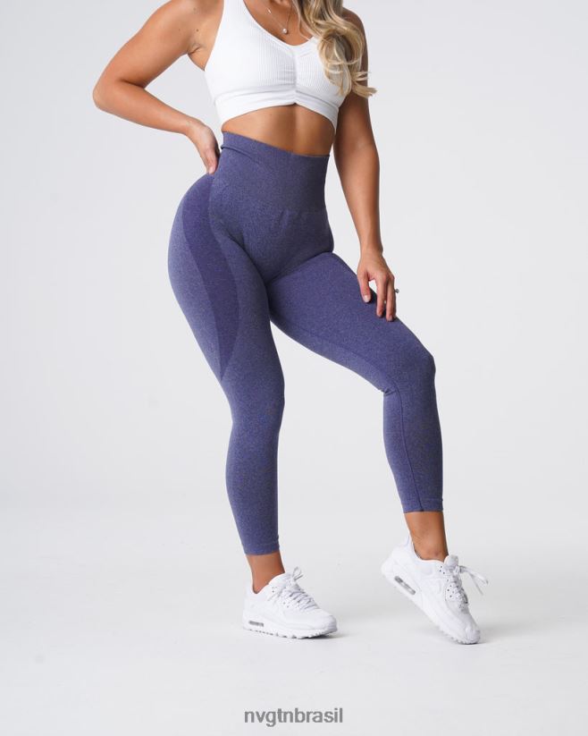 NVGTN fitness mulheres legging sem costura com contorno índigo NNJ66L532