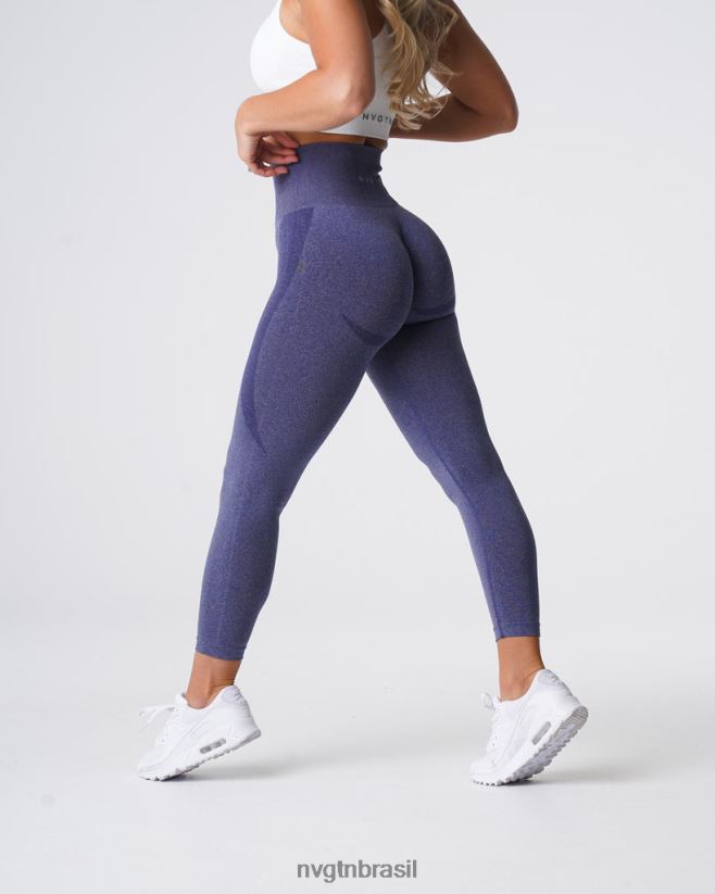 NVGTN fitness mulheres legging sem costura com contorno índigo NNJ66L532