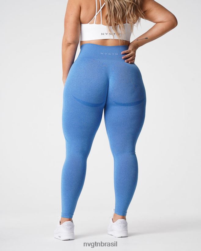 NVGTN fitness mulheres legging sem costura com contorno oceano azul NNJ66L512