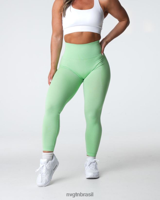 NVGTN fitness mulheres legging sem costura com contorno pistache NNJ66L493