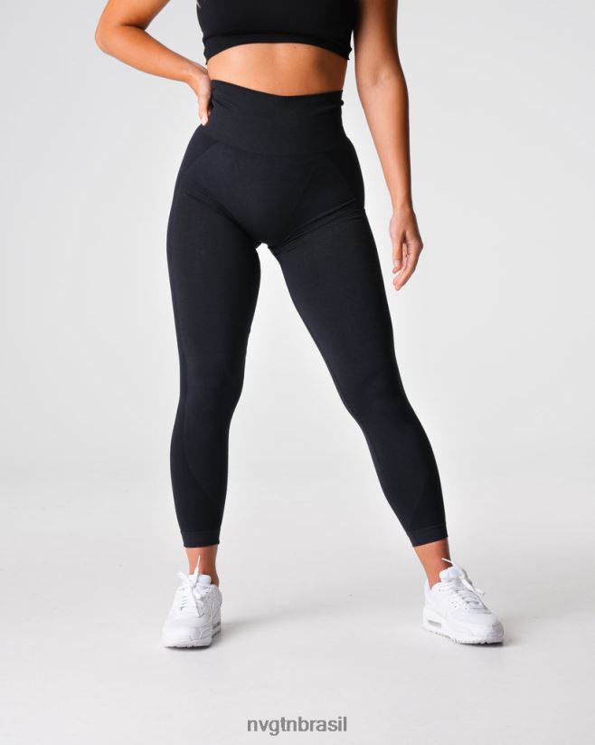 NVGTN fitness mulheres legging sem costura contorno 2.0 preto NNJ66L487