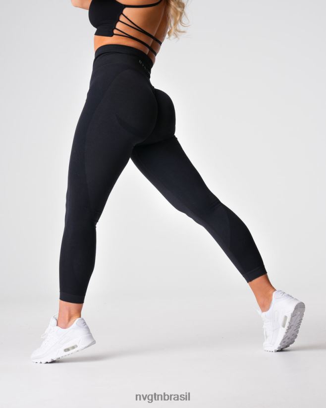 NVGTN fitness mulheres legging sem costura contorno 2.0 preto NNJ66L487