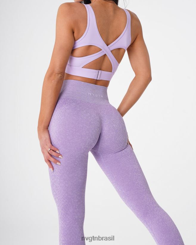 NVGTN fitness mulheres legging sem costura de pele de cobra lilás NNJ66L692
