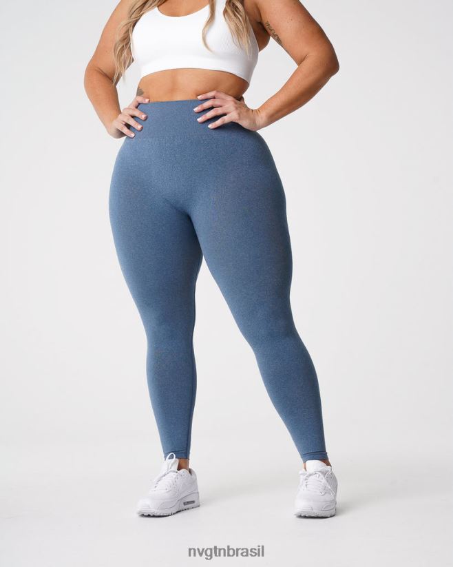 NVGTN fitness mulheres legging sem costura nv azul ardósia NNJ66L608