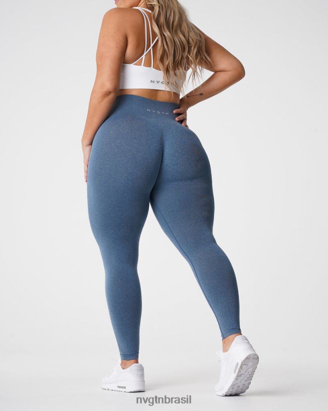 NVGTN fitness mulheres legging sem costura nv azul ardósia NNJ66L608