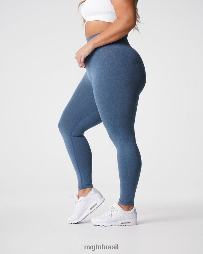 NVGTN fitness mulheres legging sem costura nv azul ardósia NNJ66L608