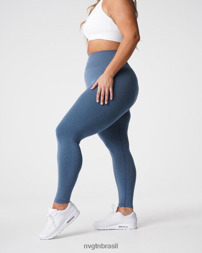 NVGTN fitness mulheres legging sem costura nv azul ardósia NNJ66L608