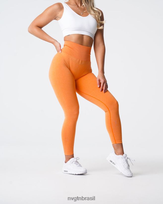 NVGTN fitness mulheres legging sem costura nv pôr do sol laranja NNJ66L598