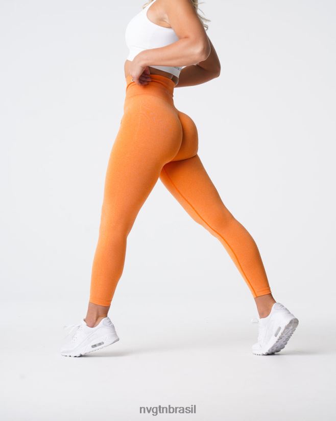 NVGTN fitness mulheres legging sem costura nv pôr do sol laranja NNJ66L598